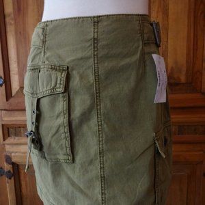 Free People NWT Skirt Olive Green w/Pockets Size 4